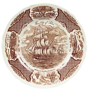 Alfred Meakin Staffordshire Fair Winds Plate The Friendship of Salem Cottagecore